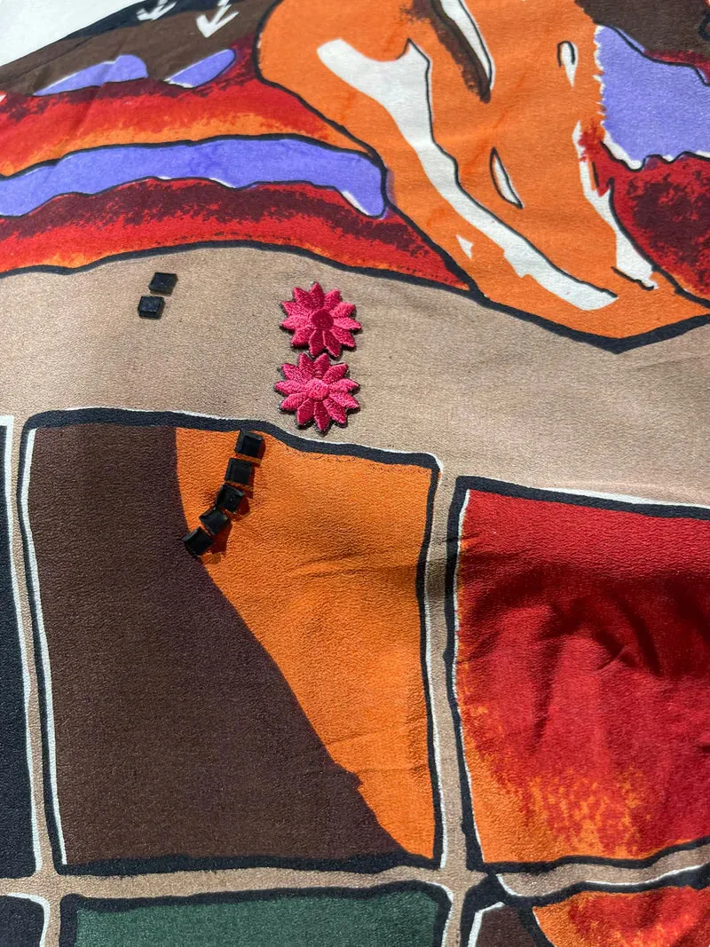 SARIKNOTSARI- AVATAR PURE SILK BOXY TOP