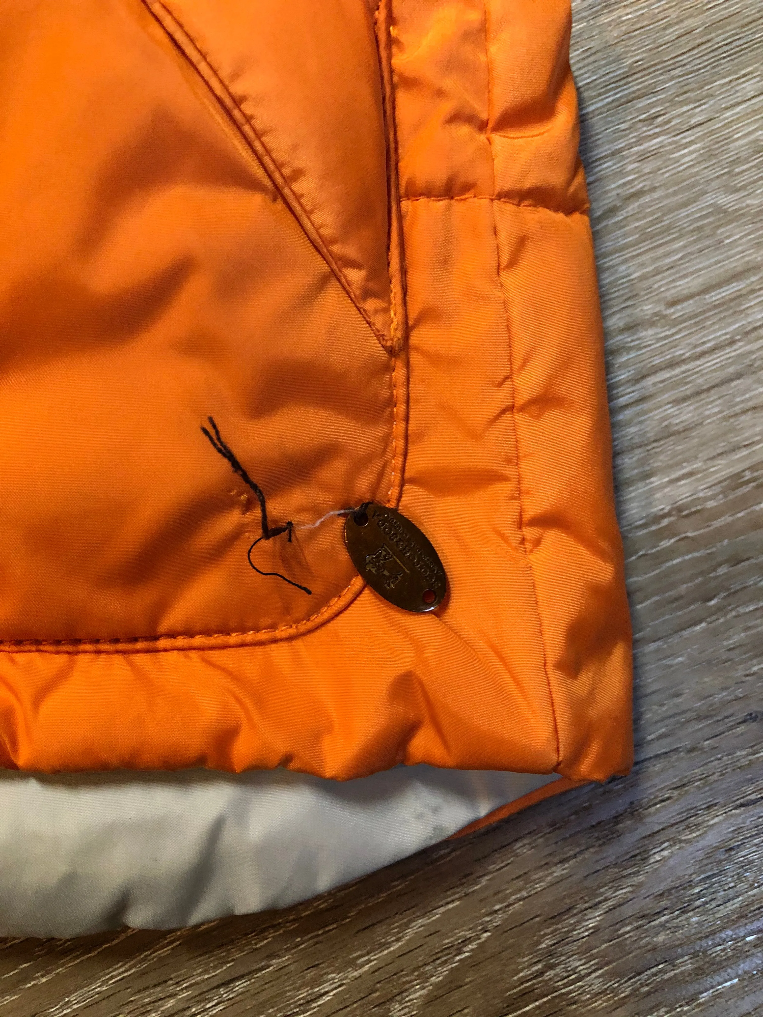 Scotch and Soda Reversible Orange/Grey Down Filled Puffer Vest, SOLD