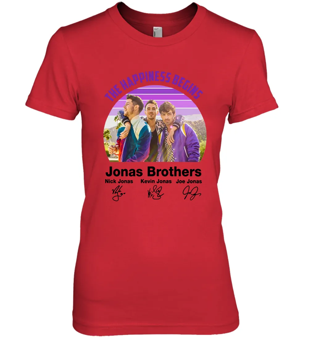 Signatures The Happiness Begins Jonas Brothers Shirt Women's The Boyfriend Tee