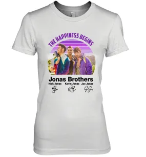 Signatures The Happiness Begins Jonas Brothers Shirt Women's The Boyfriend Tee