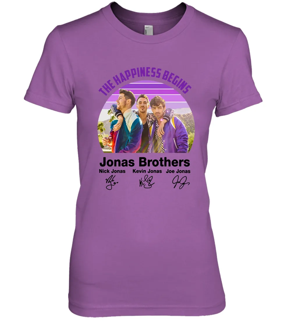 Signatures The Happiness Begins Jonas Brothers Shirt Women's The Boyfriend Tee