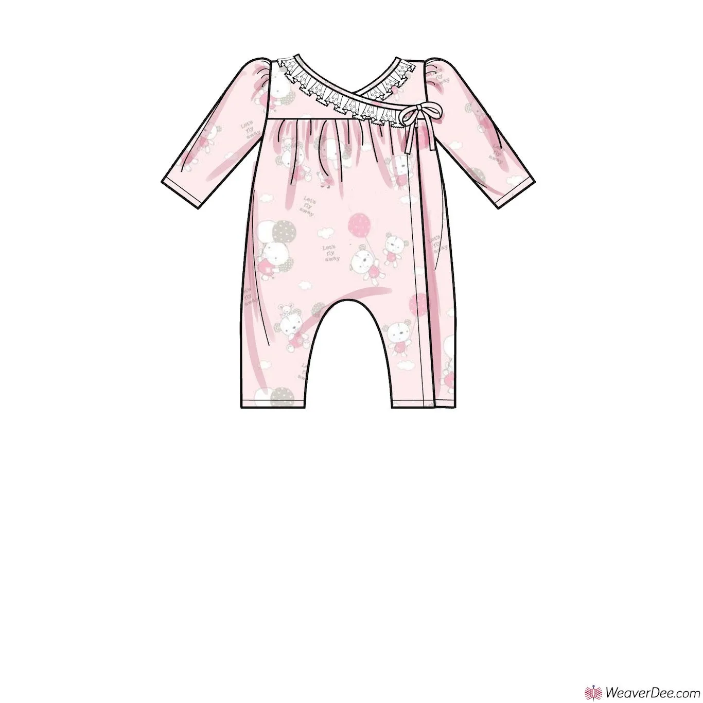 Simplicity Pattern S9283 Infants' Knit Gathered Gown & Jumpsuit