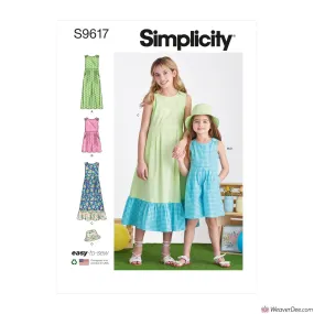 Simplicity Pattern S9617 Children's & Girls' Jumpsuit, Romper & Dress