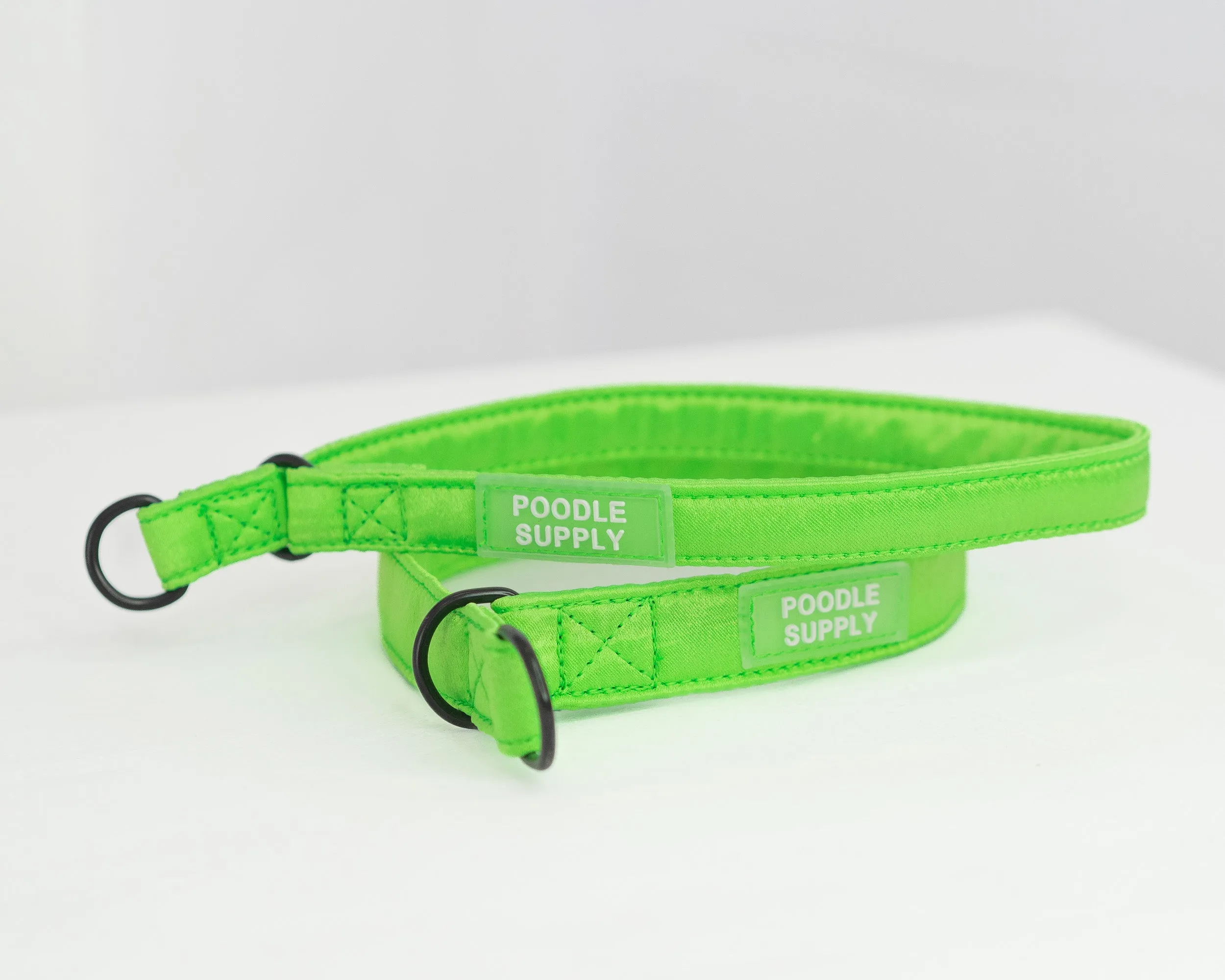 Slip Collar Candy Satin - Sour Apple - 2cm