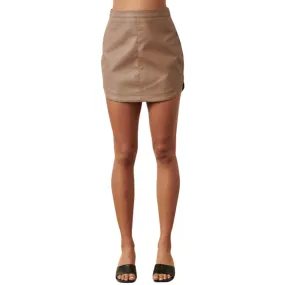 Solid Leather HI-Low Skirt