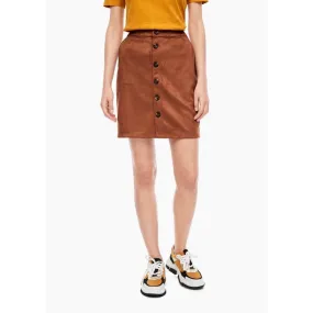 s.Oliver Short Velour Skirt Cinnamon UK 14