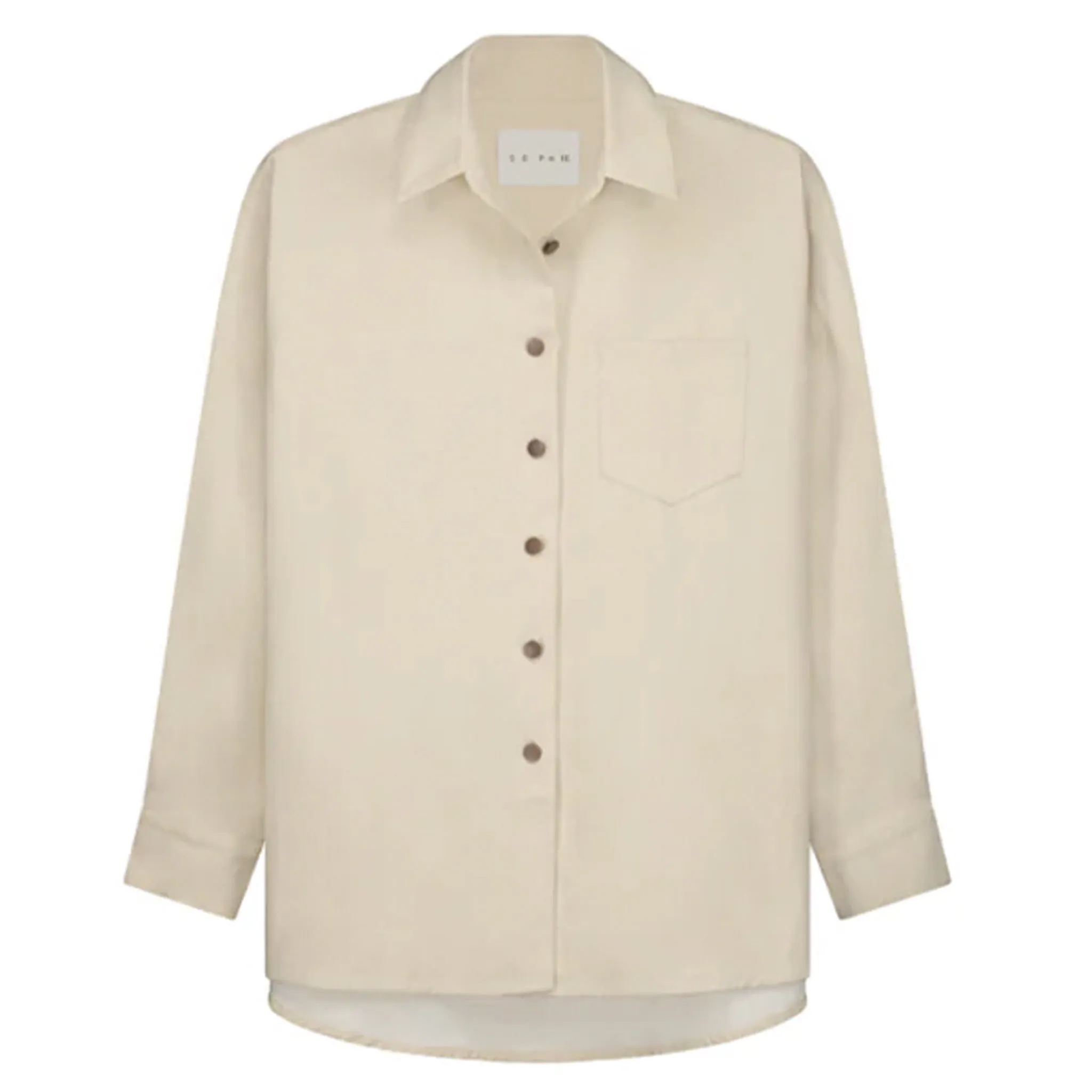 Sophie Denim Shacket Denim Jacket - Oat