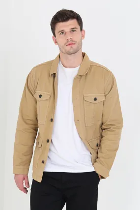 STONE CHEST POCKET DETAIL TWILL SHACKET