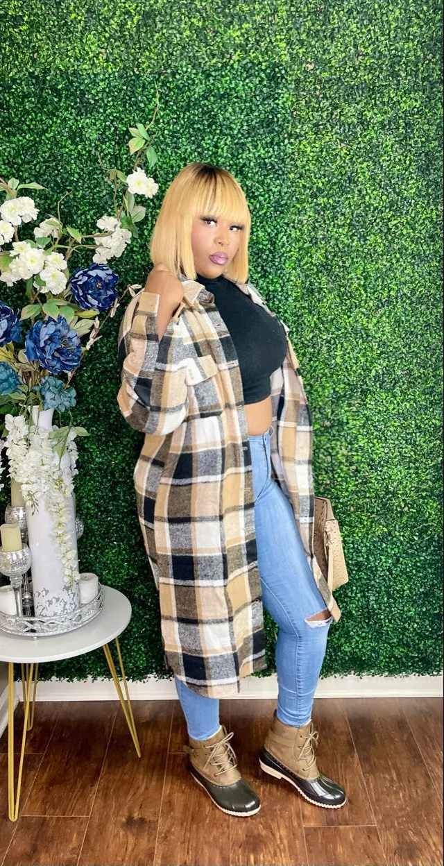 The "Cozy Queen" Plaid Shacket