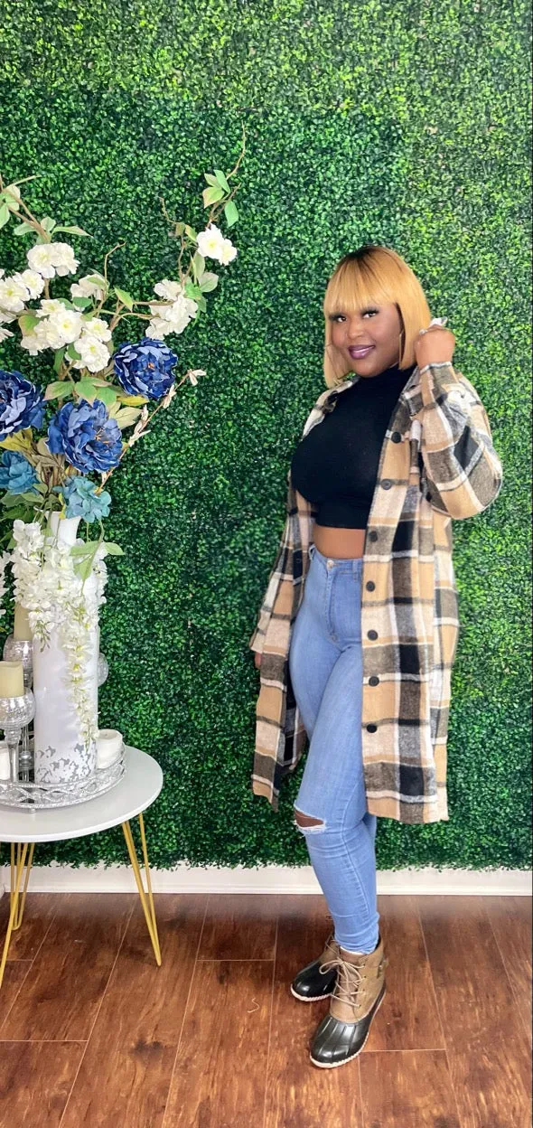 The "Cozy Queen" Plaid Shacket