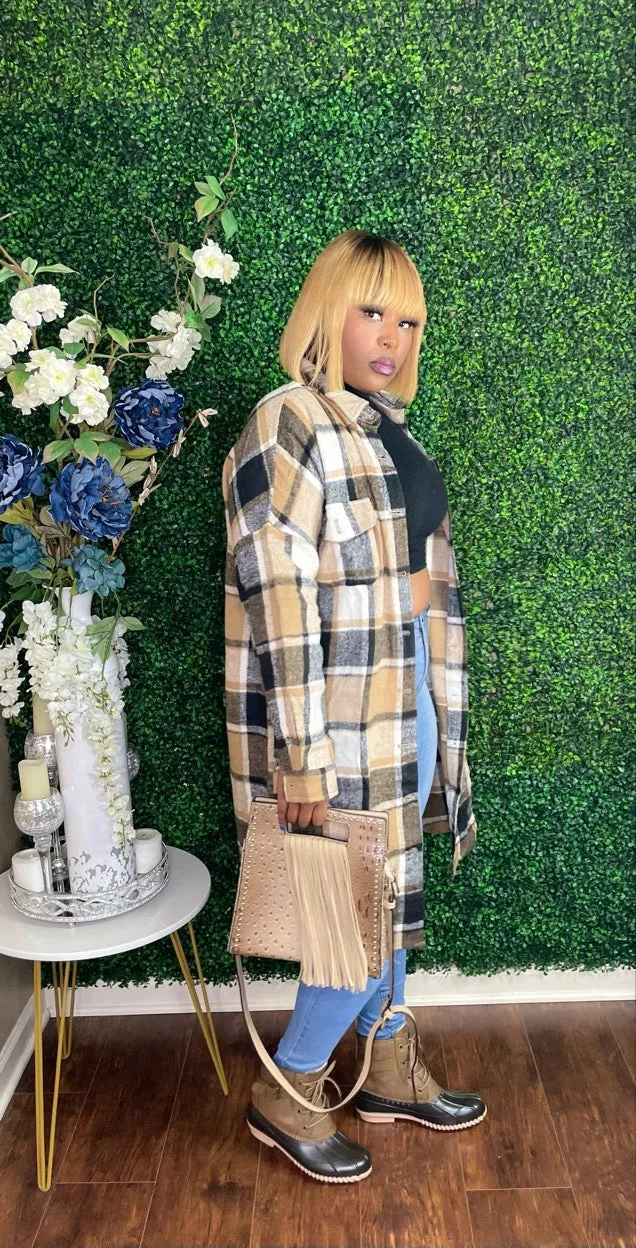 The "Cozy Queen" Plaid Shacket