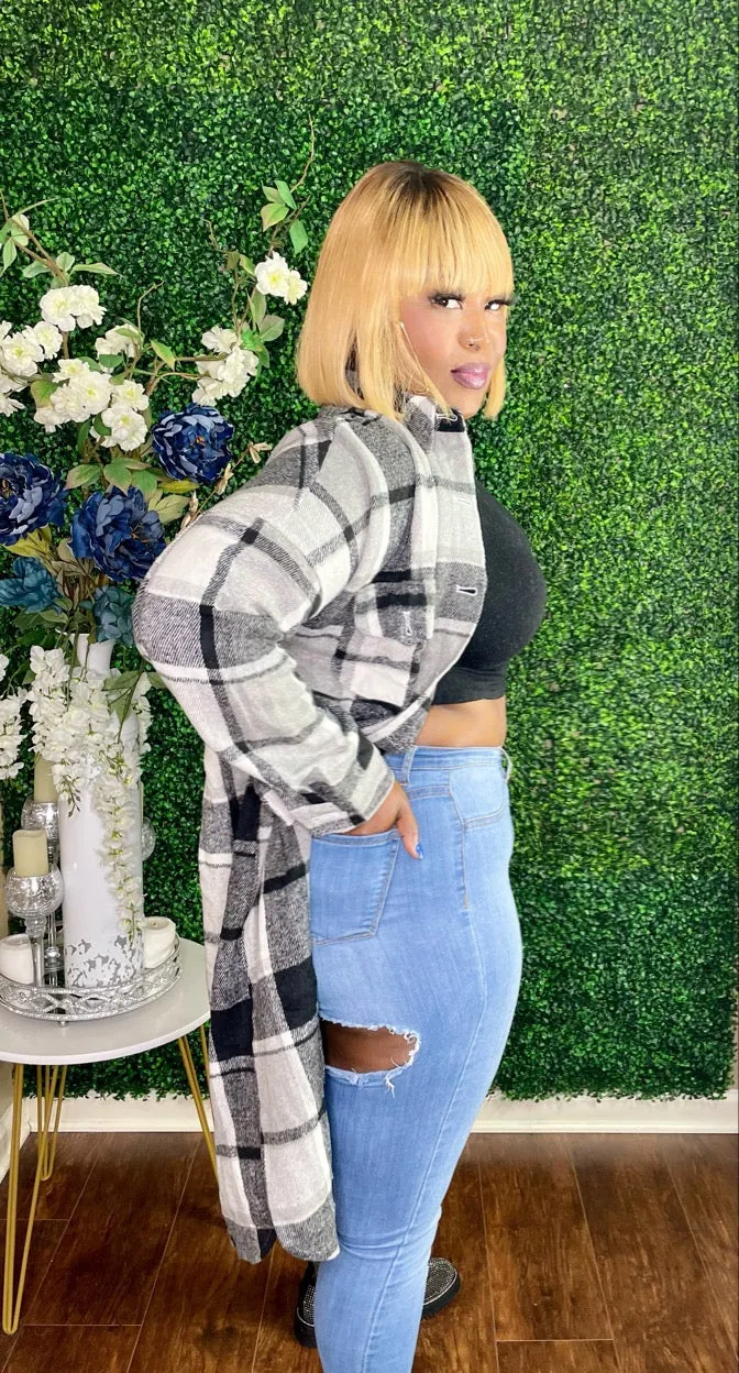 The "Cozy Queen" Plaid Shacket