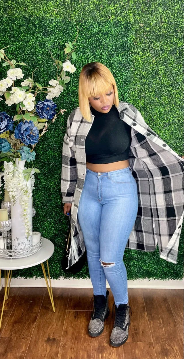 The "Cozy Queen" Plaid Shacket