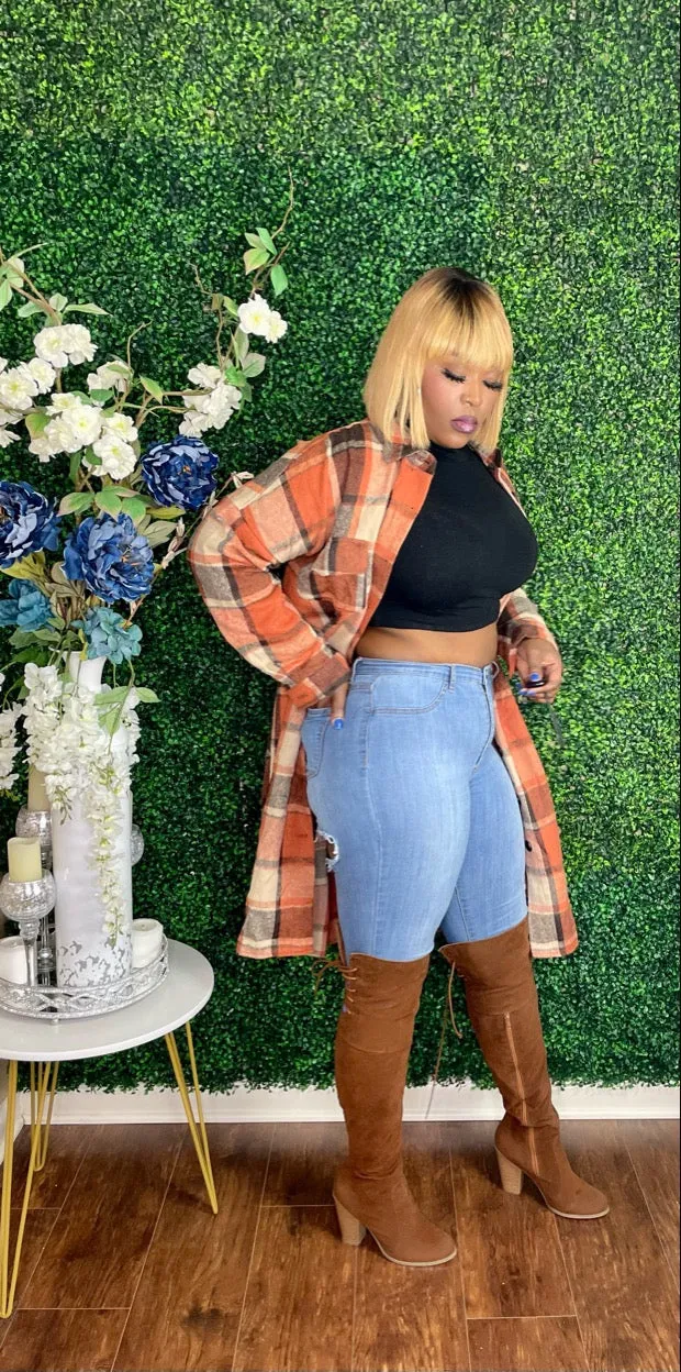 The "Cozy Queen" Plaid Shacket