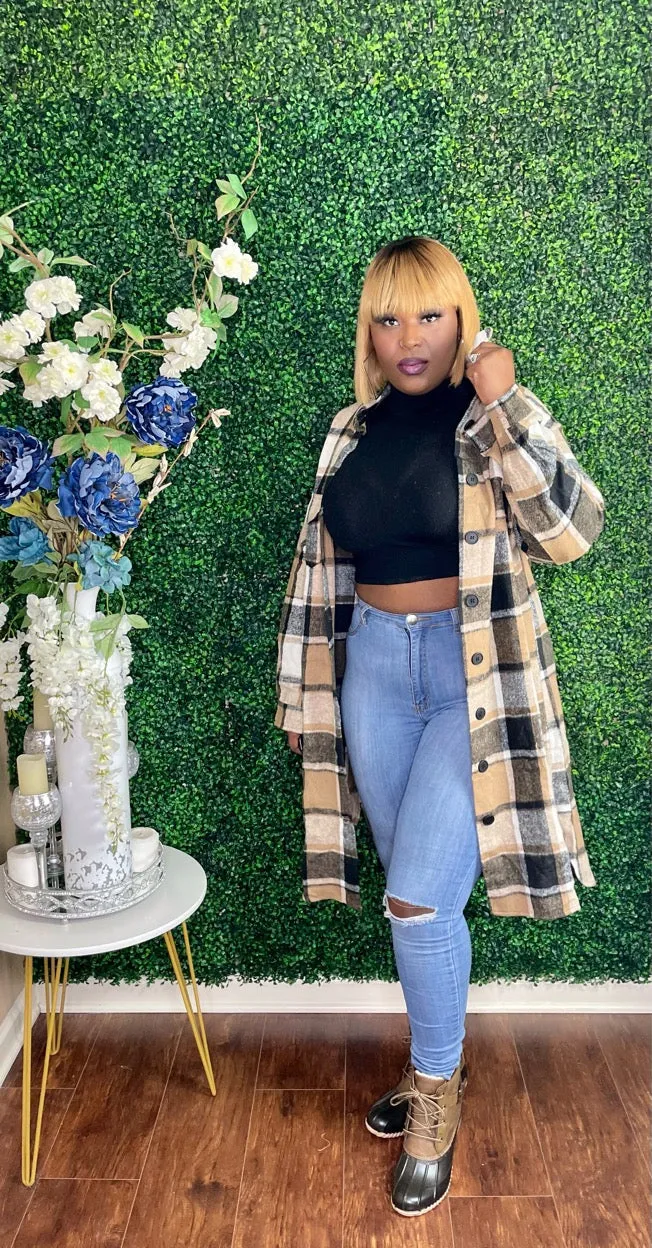 The "Cozy Queen" Plaid Shacket