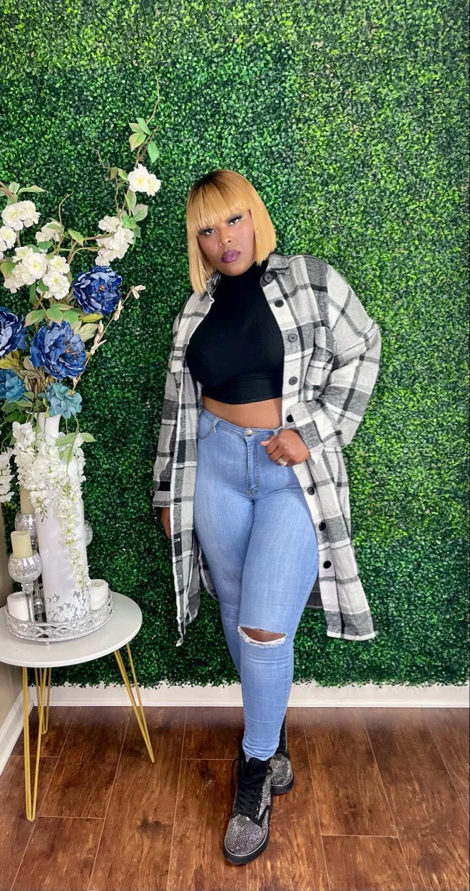 The "Cozy Queen" Plaid Shacket