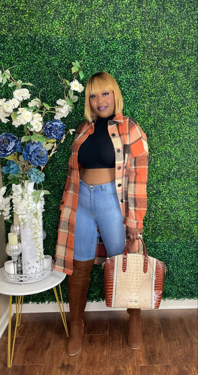 The "Cozy Queen" Plaid Shacket