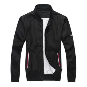 Tommy Hilfiger Plain Flag Logo Black Jacket tracksuit