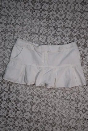 Vintage 2000s White Pleated Mini Skirt