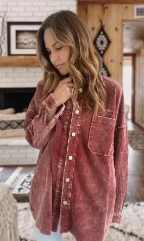 Vintage Wash Corduroy Shacket