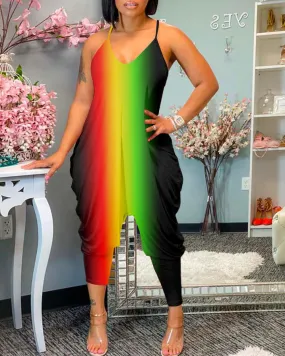 Women's Black Pride Rasta Gradient Jumpsuit