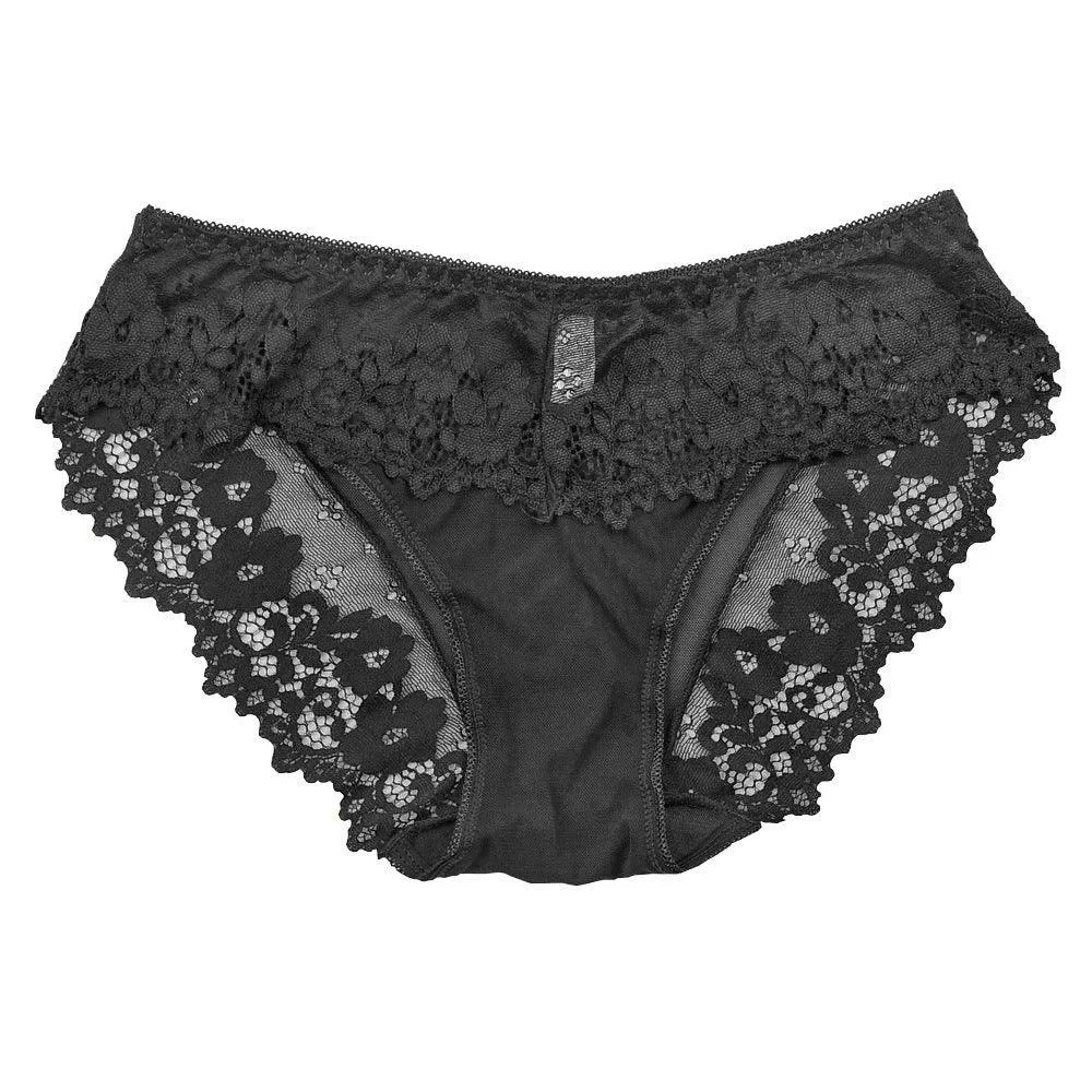 Women's Lace Nylon Underwear Plus Size Breathable And Transparent Mesh
