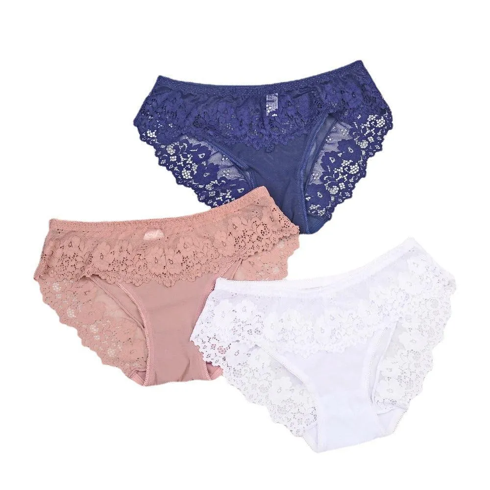 Women's Lace Nylon Underwear Plus Size Breathable And Transparent Mesh