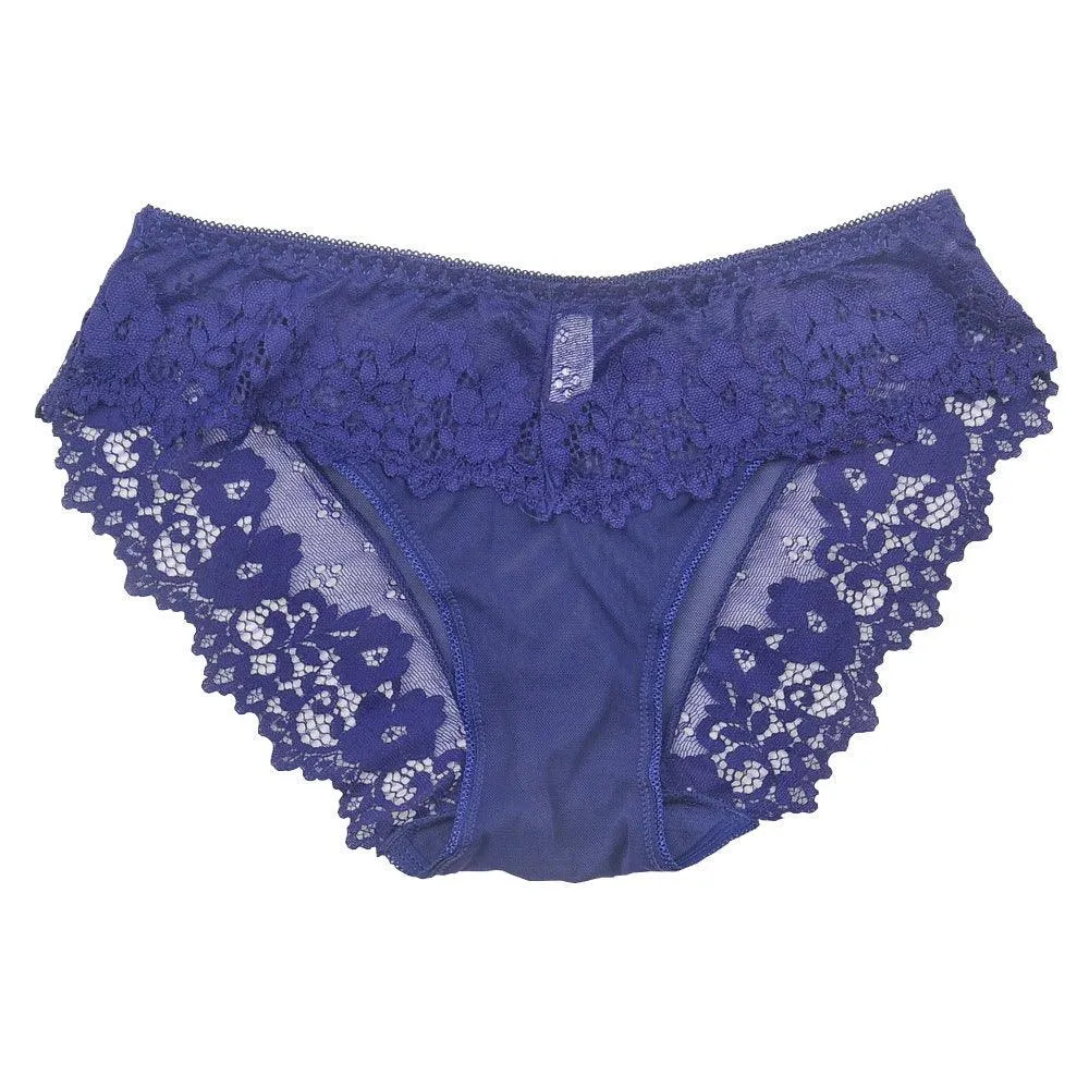 Women's Lace Nylon Underwear Plus Size Breathable And Transparent Mesh