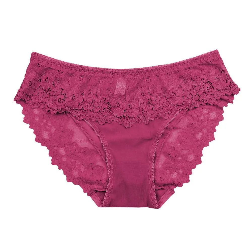 Women's Lace Nylon Underwear Plus Size Breathable And Transparent Mesh