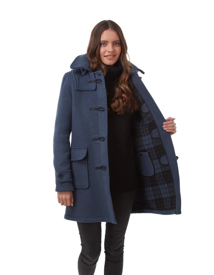 Women's London Classic Fit Duffle Coat - Royal Blue
