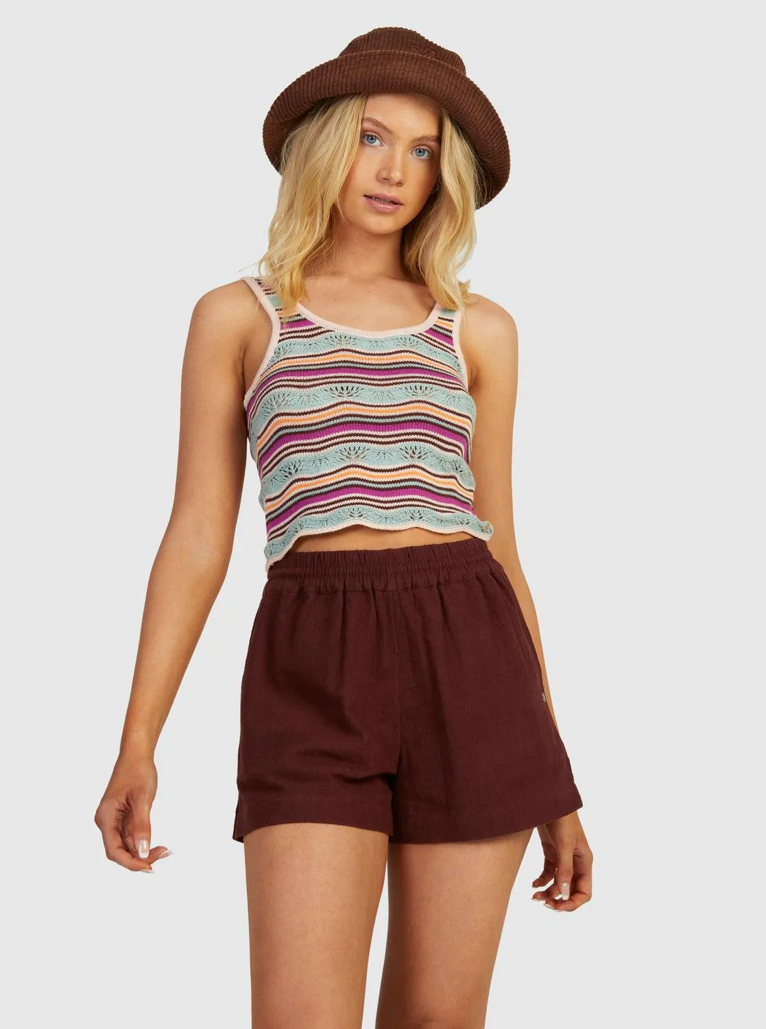 Womens Sailing Flow Knitted Vest Top